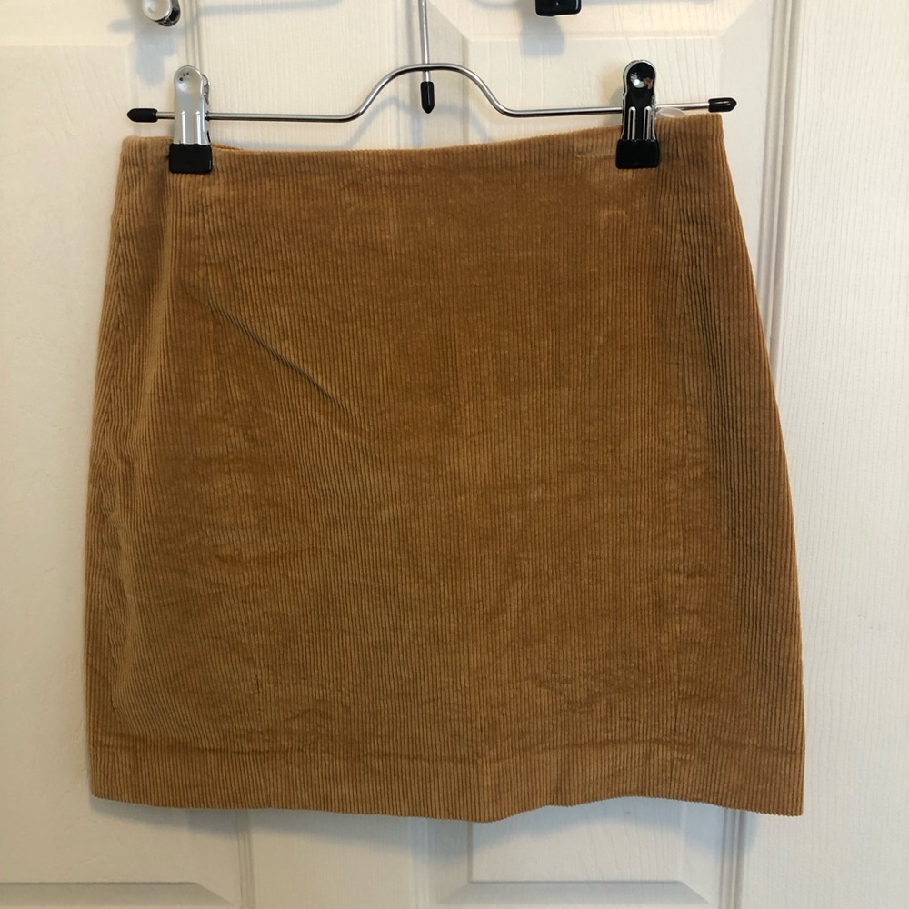 Sunday Best Aritzia Tan Corduroy Mini Skirt
